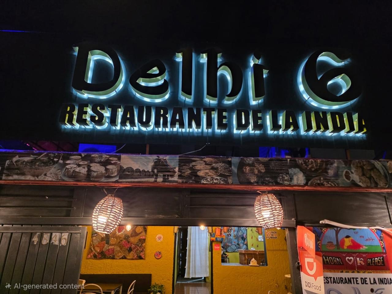 Letrero luminoso de Delhi 6